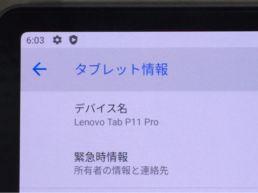 1円 Lenovo Tab P11 Pro TB-J706F Wi-Fi タブレット 本体 箱付き 動作確認済_画像6