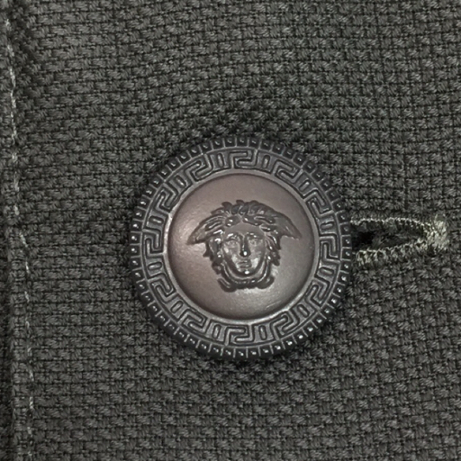 ジャンニヴェルサーチ サイズ 46 コットン 長袖 シャツ フロントボタン トップス メンズ グレー系 GIANNI VERSACE_画像5