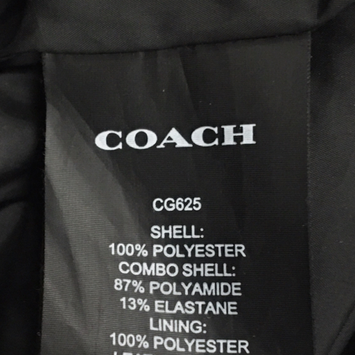  Coach размер L CG625 signature нейлон жилет Zip выше мужской черный × оттенок бежевого COACH