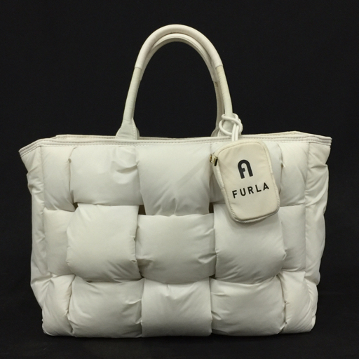 フルラ ナイロン オポチュニティ 2way ショルダーバッグ ハンドバッグ レディース ホワイト系 保存袋付き FURLA_画像1