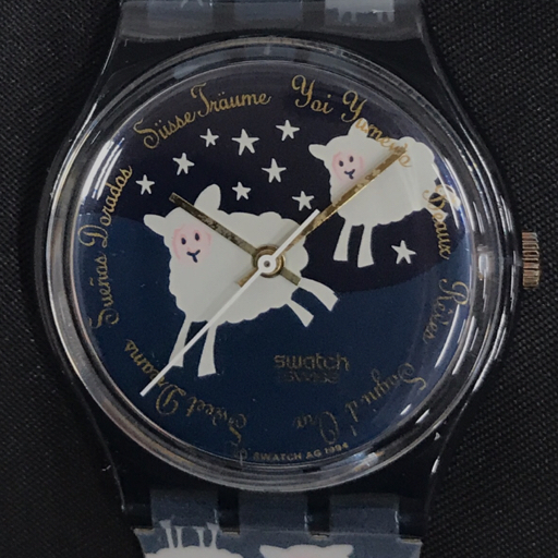 スウォッチ 腕時計 S507 ラウンド ヒツジデザイン クォーツ 他 アレッシ AL13002 等 計4点 セット 現状品_画像2