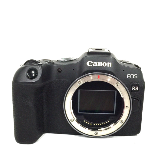 1円 Canon キャノン EOS R8 ミラーレス一眼 ボディ 通電確認済み バッテリー ストラップ 付属_画像2