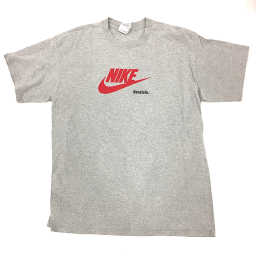 ナイキ サイズ L 半袖 Tシャツ グレー×レッド系 他 ナイキ DISKI M ポロシャツ 等 メンズ トップス 計3点 セット_画像2