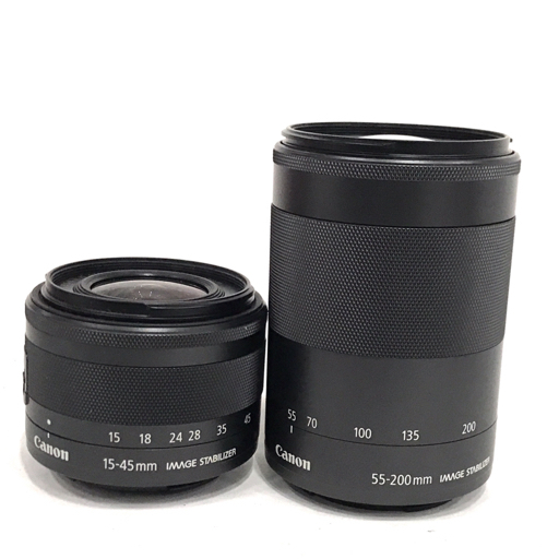 1 иен Canon EOS Kiss M2 EF-M 15-45mm 55-200mm беззеркальный однообъективный цифровая камера Canon оптическое оборудование рабочее состояние подтверждено 