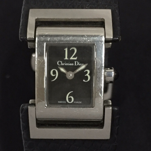 1 иен Christian Dior a-ru декоративный элемент D72-100 кварц женские наручные часы 2 стрелки чёрный циферблат не работа Christian Dior