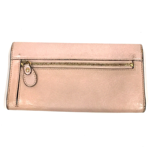 クロエ エルシー 長財布 ロングウォレット レディース ピンク系 ゴールドカラー金具 ブランド小物 chloe 現状品_画像2