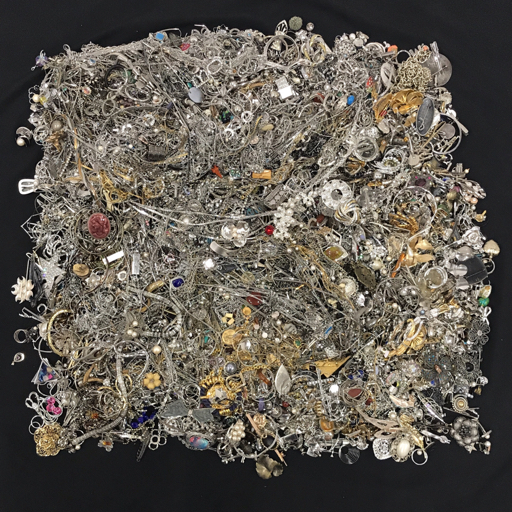 1円 金具 SILVER 純銀 SV925 含 パール シルバーカラー メッキ 他 ブローチ 等 イミテ アクセサリー 総重量約19.4kg_画像1