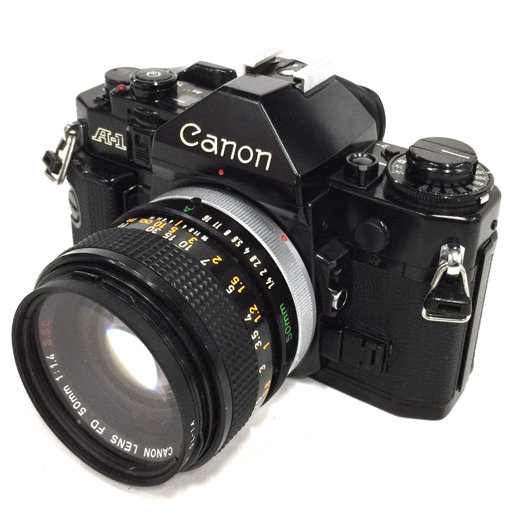 1 иен Canon A-1 FD 50mm 1:1.4 S.S.C. однообъективный зеркальный ручной диапазон фокусировки пленочный фотоаппарат оптическое оборудование Y388940-2