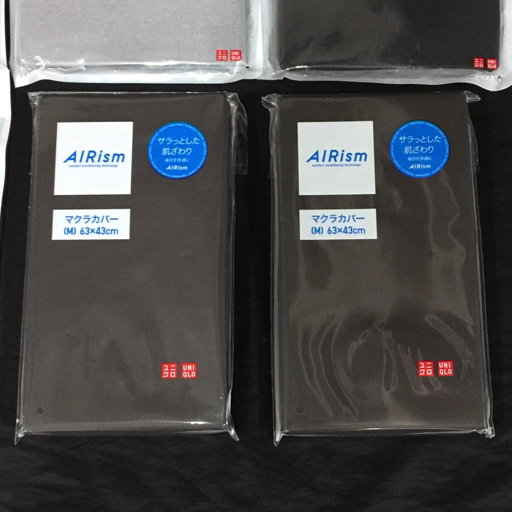 新品同様 ユニクロ エアリズム クルーネックT 半袖 Lサイズ 4点 / マクラカバー M 63×43cm 2点 未使用品 計6点 セット_画像5