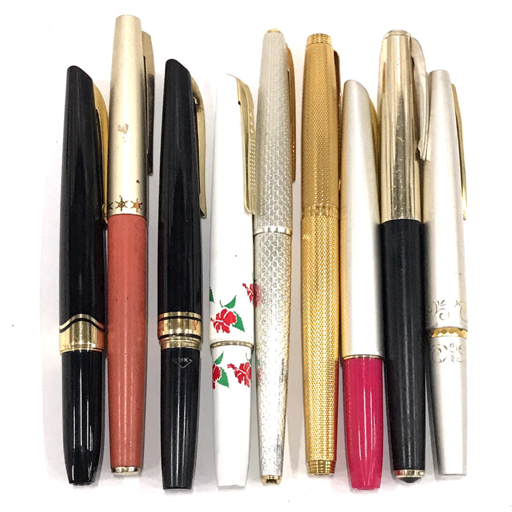 1円 パイロット エリート ペン先 18K 他 プラチナ / パーカー ペン先 14K 等 万年筆 筆記用具 文房具 事務用品 計9点_画像1