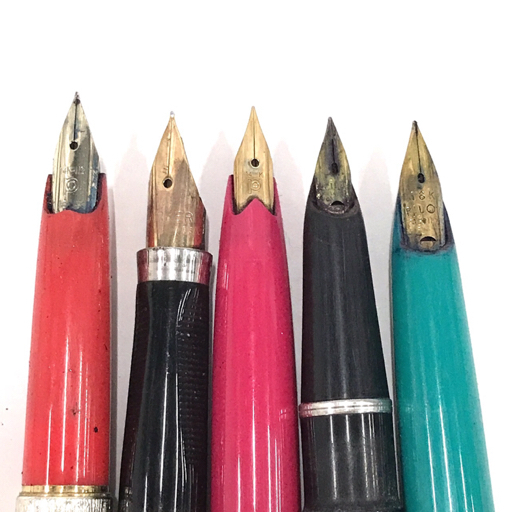 1円 パイロット エリート ペン先 18K 他 プラチナ / パーカー ペン先 14K 等 万年筆 筆記用具 文房具 事務用品 計9点_画像8