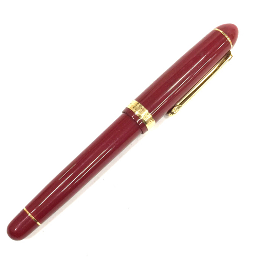 プラチナ 万年筆 #3776 センチュリー ペン先 14K 中 カートリッジ式 レッド×ゴールドカラー 筆記用具 PLATINUM_画像2