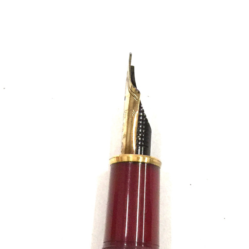 プラチナ 万年筆 #3776 センチュリー ペン先 14K 中 カートリッジ式 レッド×ゴールドカラー 筆記用具 PLATINUM_画像4