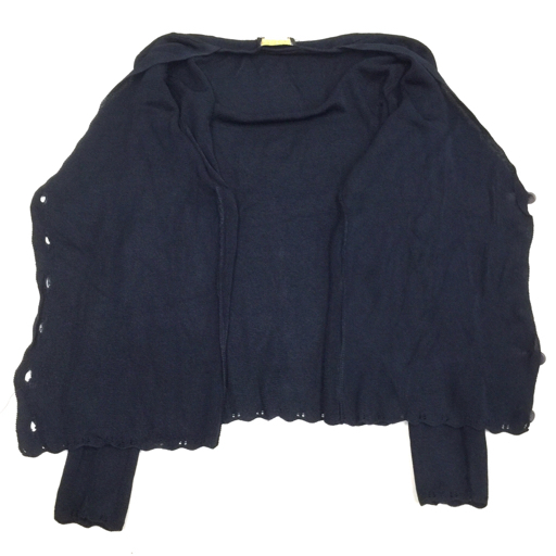 ジャンニ ヴェルサーチ カーディガン 長袖 ネイビー サイズ表記なし レディース トップス GIANNI VERSACE_画像4