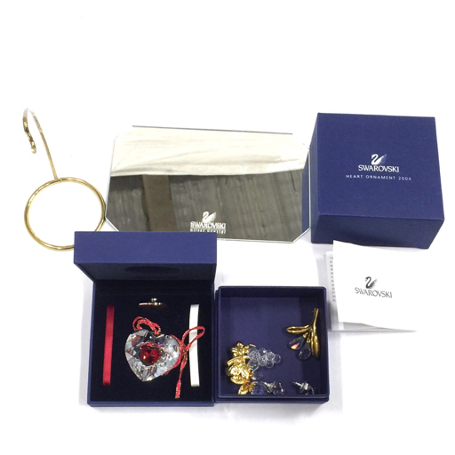  Swarovski Heart орнамент примерно 4.5×4cm. брошь серьги суммировать комплект SWAROVSKI A22362