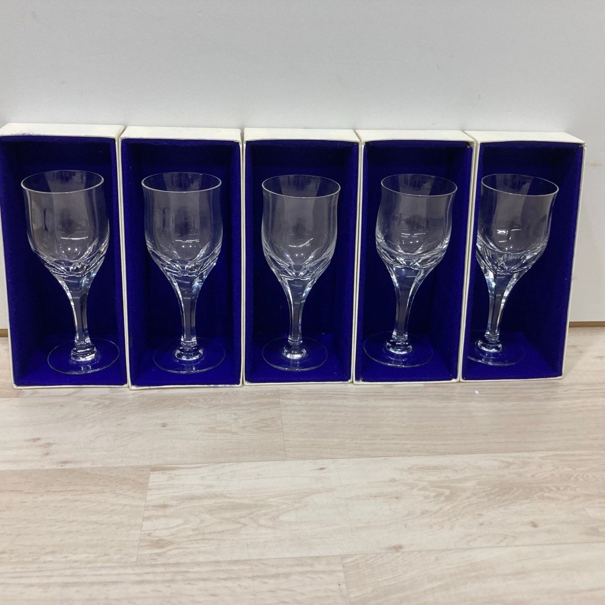 未使用 Noritake35 ノリタケ35 クリスタルガラス シャンパングラス ワイングラス 5客セット[E0720]_画像2