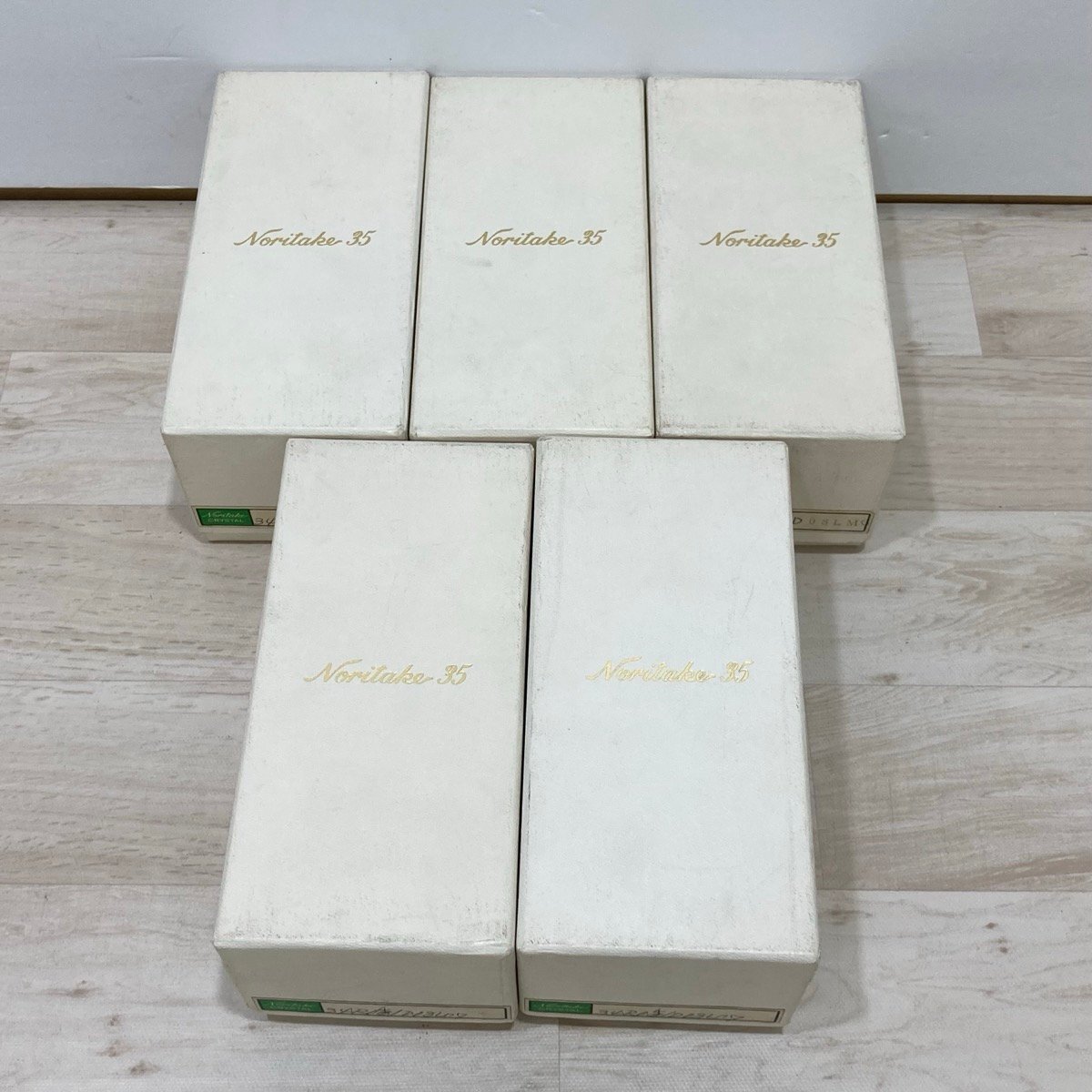 未使用 Noritake35 ノリタケ35 クリスタルガラス シャンパングラス ワイングラス 5客セット[E0720]_画像8