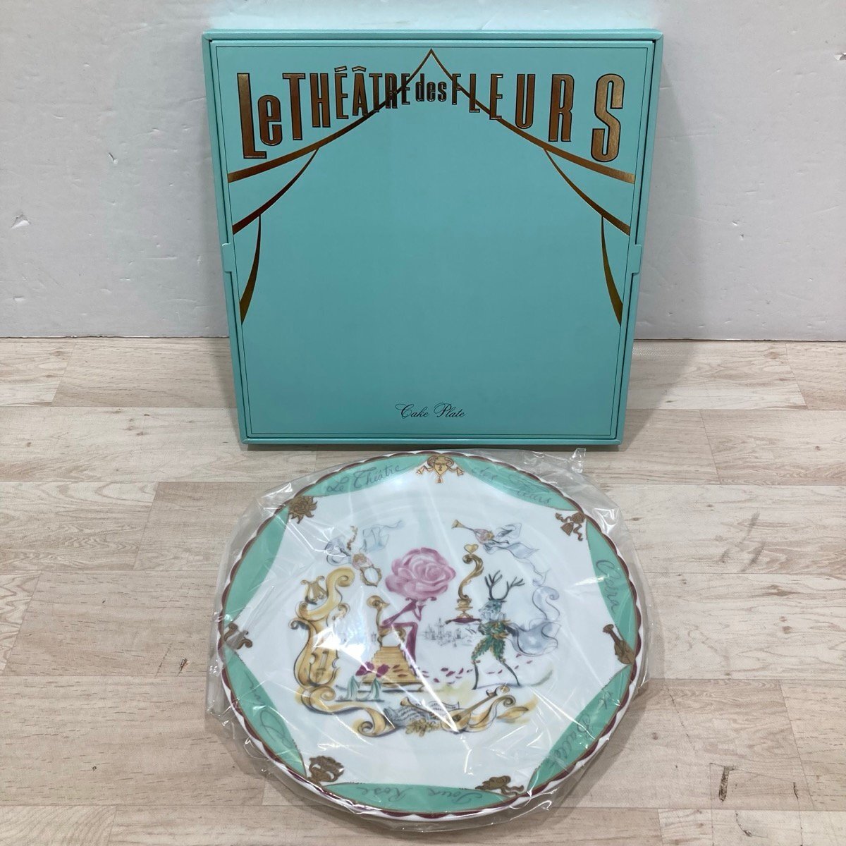 未使用 9点セット 食器セット 花椿CLUB THEATRE DES FLEURS 樂園 / ケーキプレート カップ＆ソーサー カトラリー[D9349]_画像5