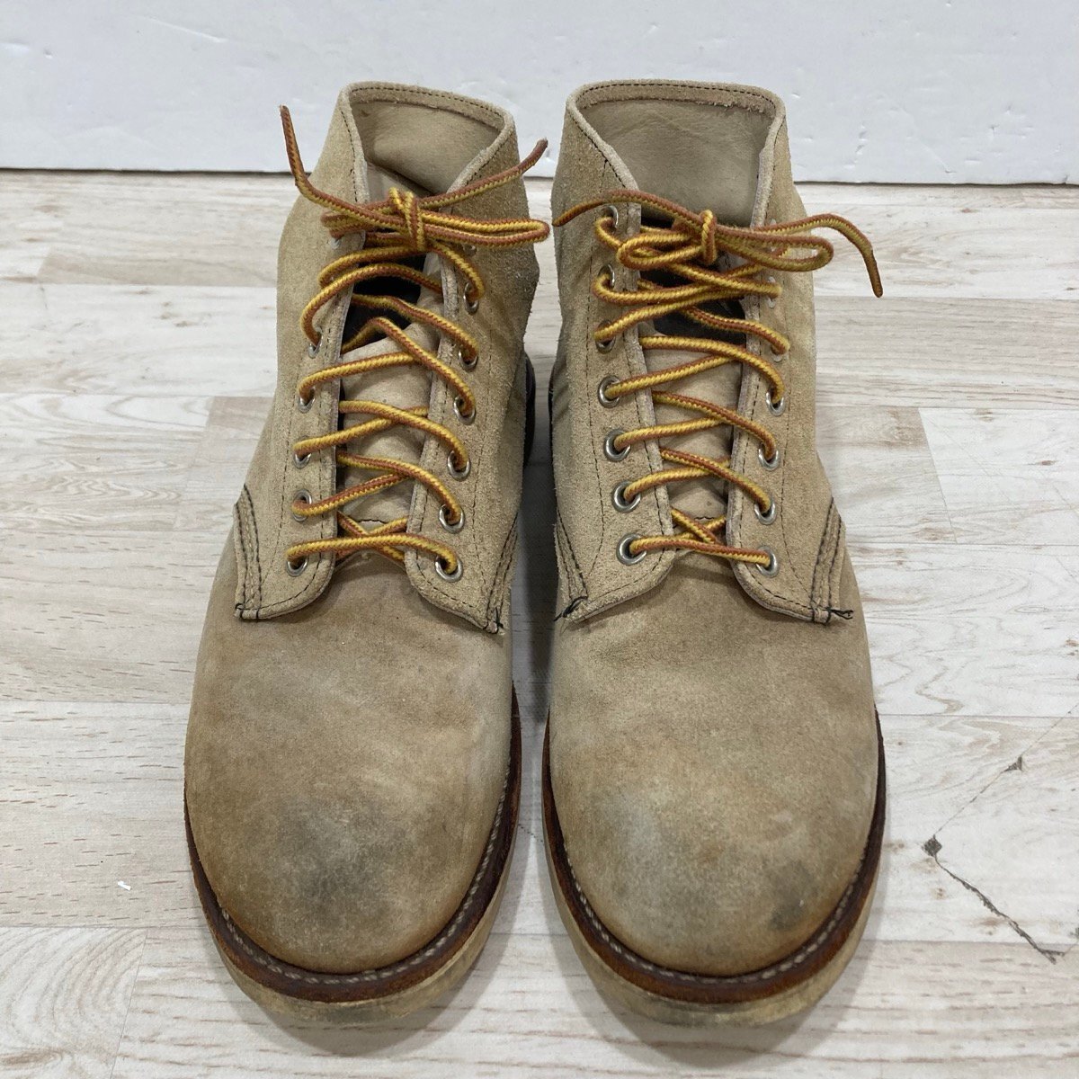 ジャンク品 RED WING SHOES レッドウイング スエードアイリッシュセッタープレーントゥ 8167 Size;:26.5[D9867]_画像1