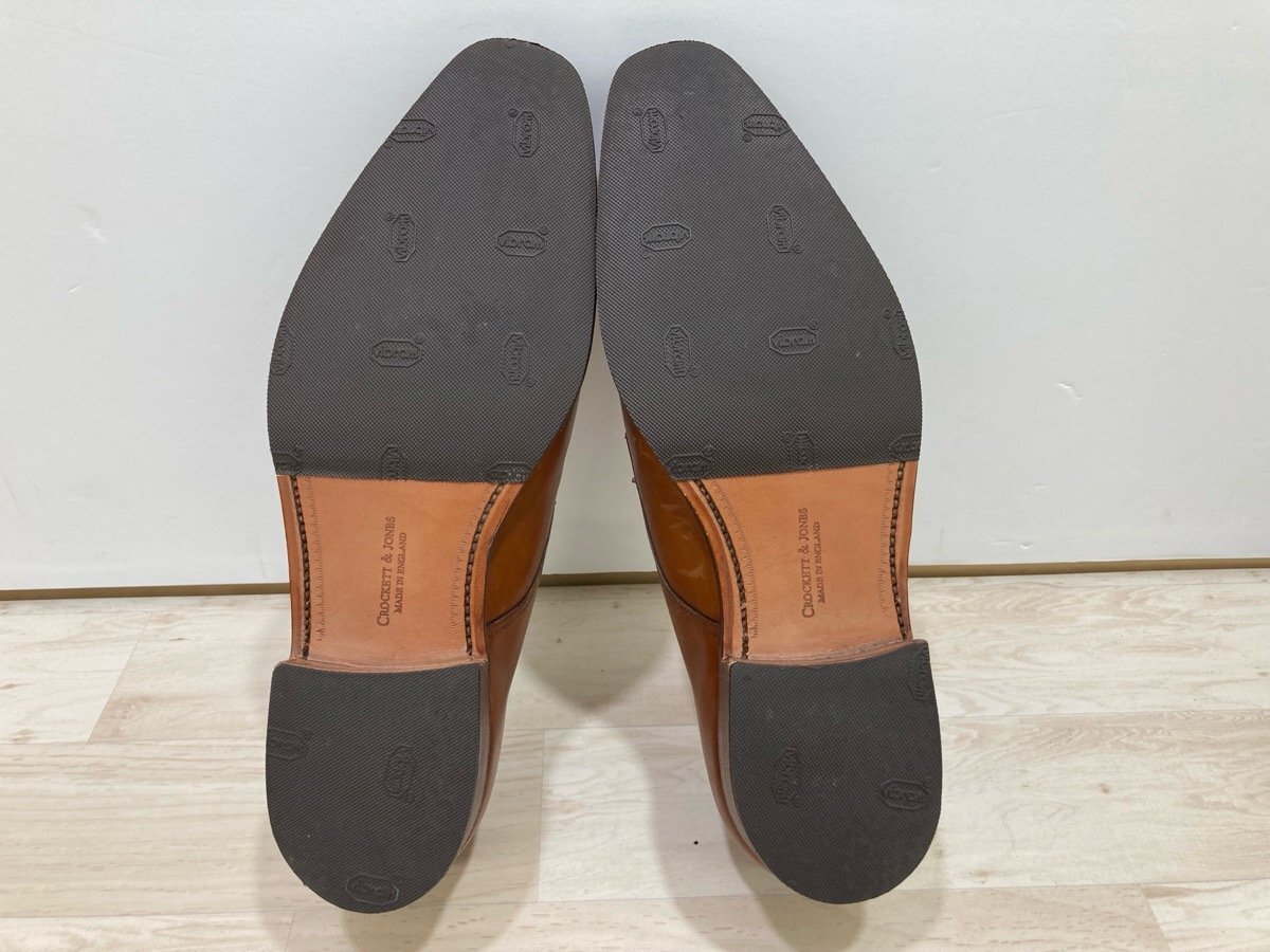 CROCKETT ＆ JONES クロケット&ジョーンズ レザーシューズ ドレスシューズ ビジネスシューズ サイズ5 1/2 革靴 ブラウン[O0009]_画像5