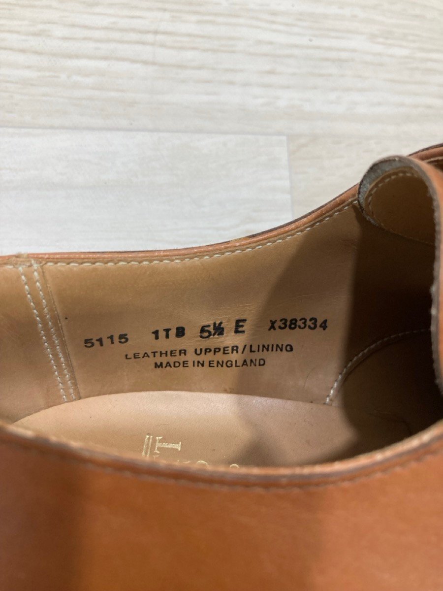 CROCKETT ＆ JONES クロケット&ジョーンズ レザーシューズ ドレスシューズ ビジネスシューズ サイズ5 1/2 革靴 ブラウン[O0009]_画像6