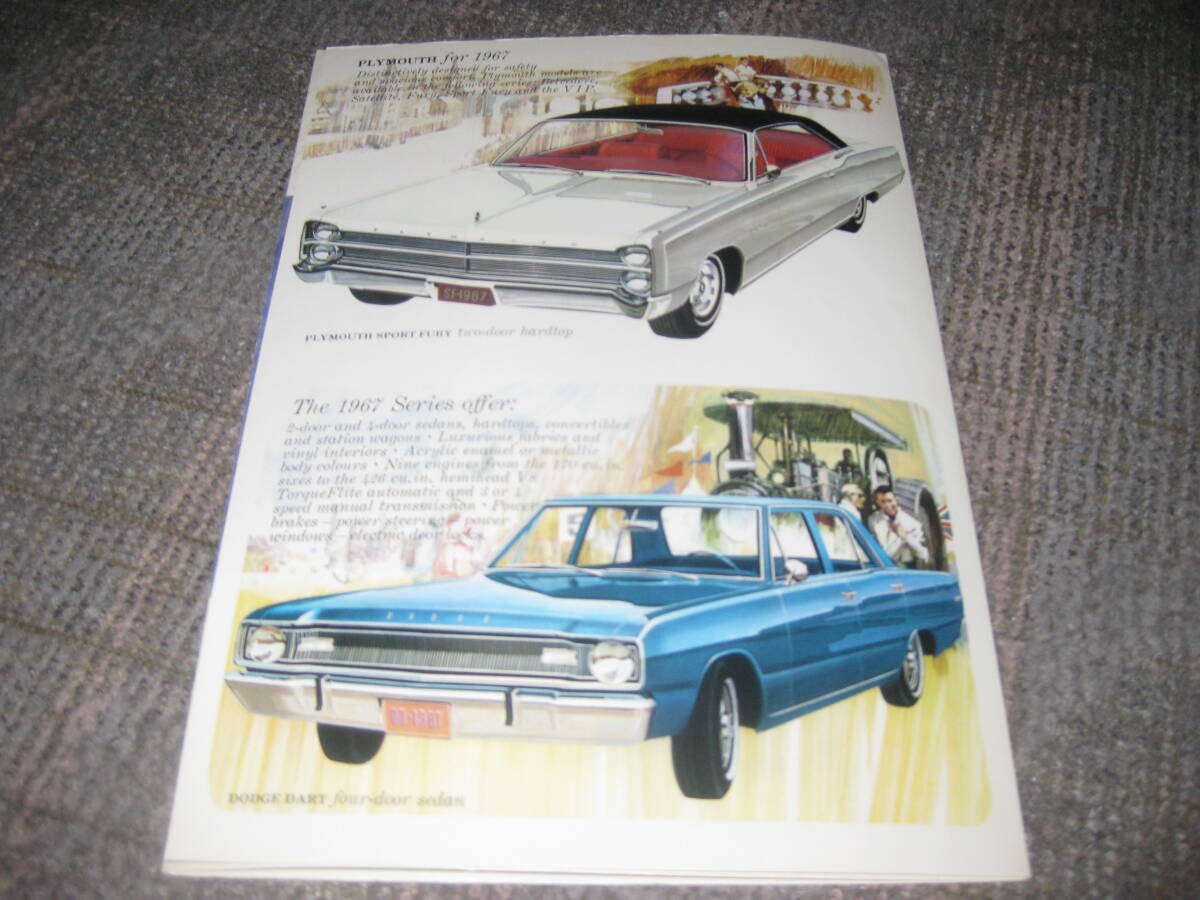 ６７年 クライスラー プリムス ダッジ　　英語カタログ _画像3