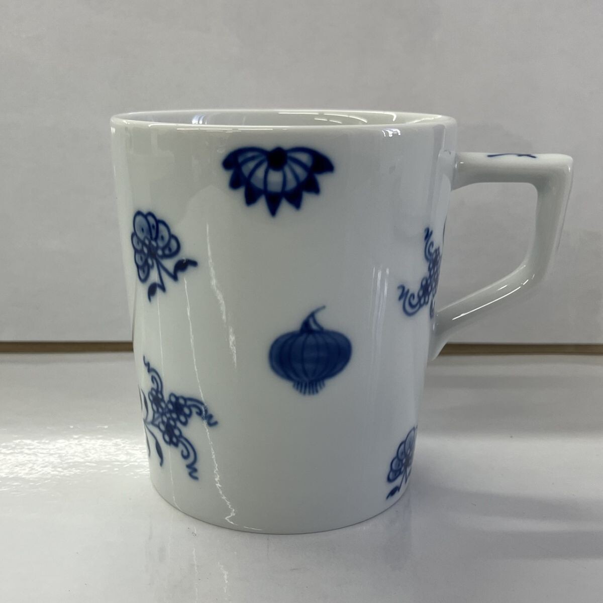 Y008-U13-4756 MEISSEN Meissen голубой oni on кружка рождение 280 anniversary commemoration высота примерно 9cm калибр примерно 8cm FF