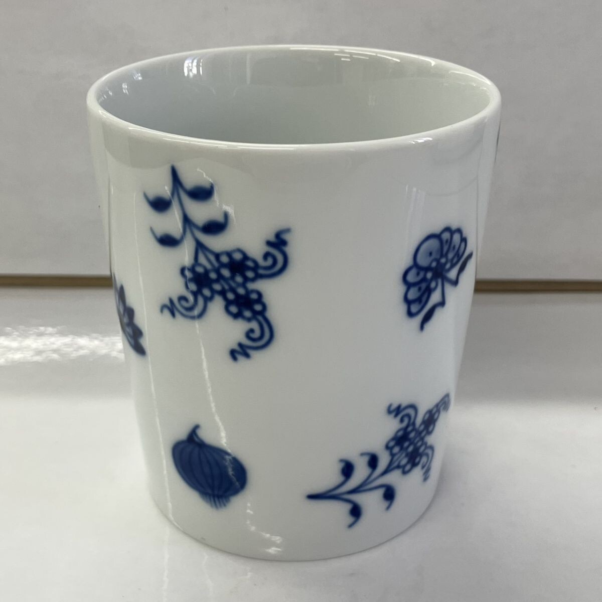 Y008-U13-4756 MEISSEN Meissen голубой oni on кружка рождение 280 anniversary commemoration высота примерно 9cm калибр примерно 8cm FF