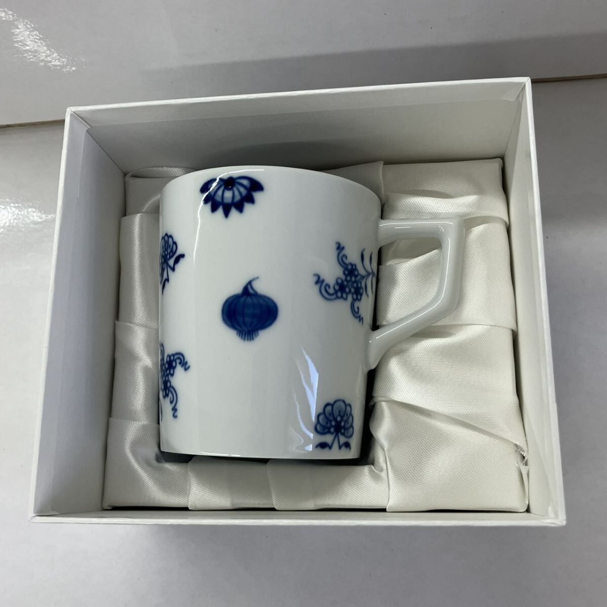 Y008-U13-4756 MEISSEN Meissen голубой oni on кружка рождение 280 anniversary commemoration высота примерно 9cm калибр примерно 8cm FF