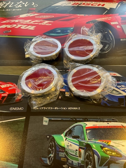 【納期要確認】ADVAN Racing センターキャップ FULL FLAT キャンデーレッド 直径:63ミリ 4個セット_画像3