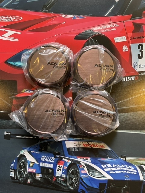 【納期要確認】ADVAN Racing センターキャップ FLAT アンバーブロンズメタリック 直径:63ミリ 4個セット_画像2