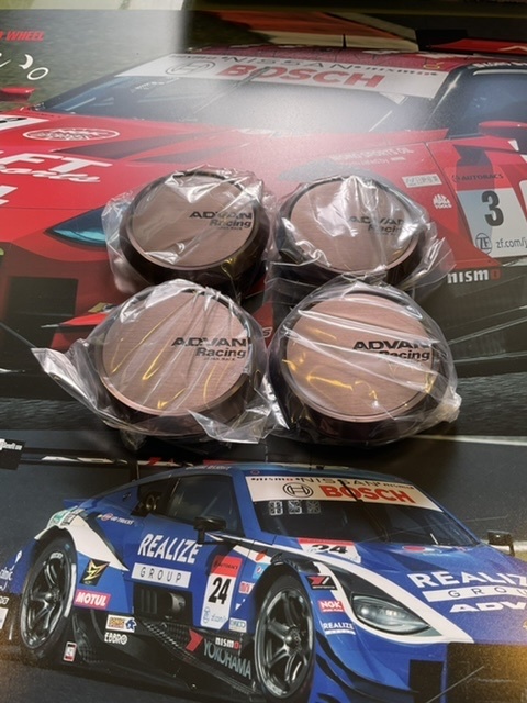 【納期要確認】ADVAN Racing センターキャップ FLAT アンバーブロンズメタリック 直径:63ミリ 4個セット_画像3