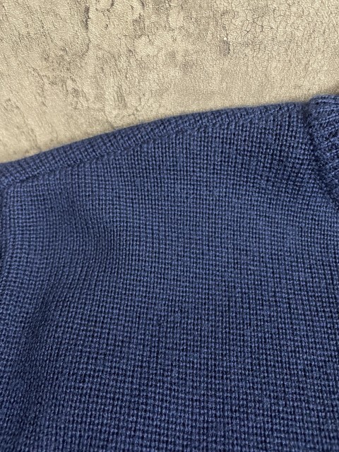 F0 PATAGONIA パタゴニア ニット ジャケット ハイネック 51341 00S 古着 香港製 HONGKONG ネイビー S 33924250＃2_画像8