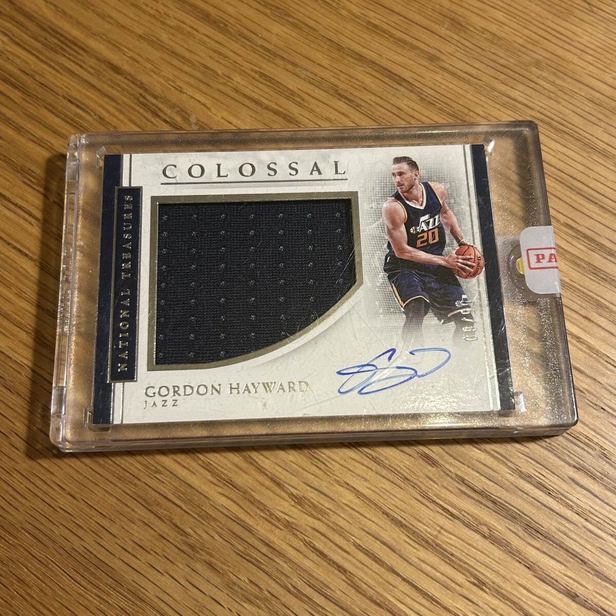 2016-17 NATIONAL TREASURES Gordon Hayward Gordon разделение слово Panini Auto 60sili Jazz jazz NBA автограф автограф карта автограф автограф 