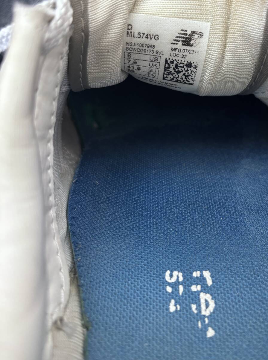 NEW BALANCE ニューバランス ML574VG US8 26cm グレー　07/2015 中古　ワンオーナー_画像7