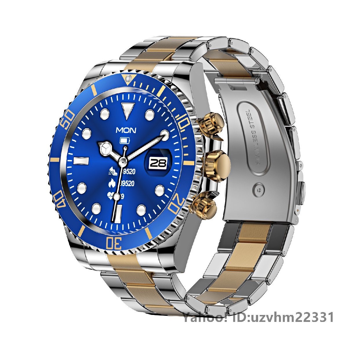 2024最新 スマートウォッチ メンズ スマート腕時計 DIY文字盤変更 Bluetooth通話 HD通話音質 IOS/Android対応 防水 フィットネス_画像1