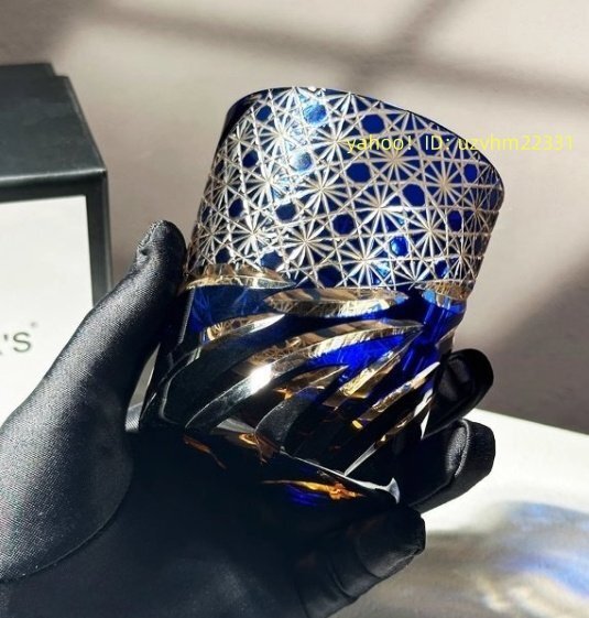 美品 ロックグラス ガラス 切子 グラス クリスタル ウィスキーグラス 極美品 絶賛 クリスタルガラス 箱付き ギフト_画像2