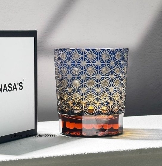 美品 ロックグラス ガラス 切子 グラス クリスタル ウィスキーグラス 極美品 絶賛 クリスタルガラス 箱付き ギフト_画像1