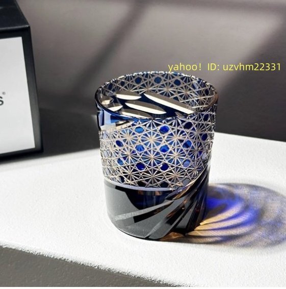 美品 ロックグラス ガラス 切子 グラス クリスタル ウィスキーグラス 極美品 絶賛 クリスタルガラス 箱付き ギフト_画像1