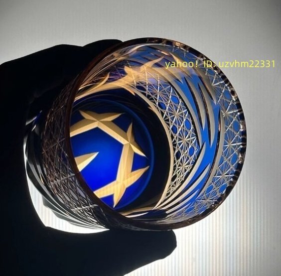 美品 ロックグラス ガラス 切子 グラス クリスタル ウィスキーグラス 極美品 絶賛 クリスタルガラス 箱付き ギフト_画像3