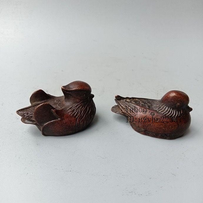 鴛鴦 祥瑞福祉 招財納福 茶寵 鎮尺 机上置物 工芸品 美術品_画像4