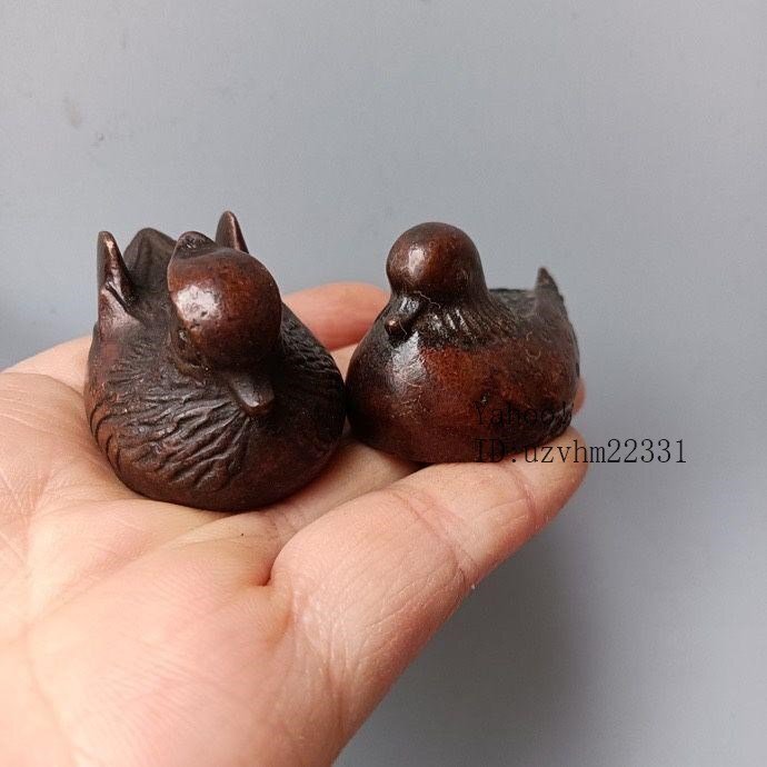 鴛鴦 祥瑞福祉 招財納福 茶寵 鎮尺 机上置物 工芸品 美術品_画像7