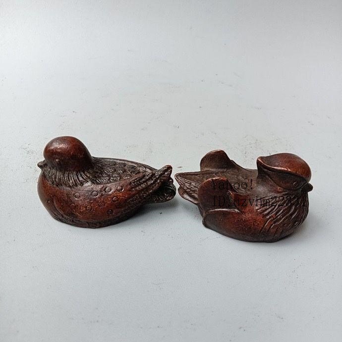 鴛鴦 祥瑞福祉 招財納福 茶寵 鎮尺 机上置物 工芸品 美術品_画像2