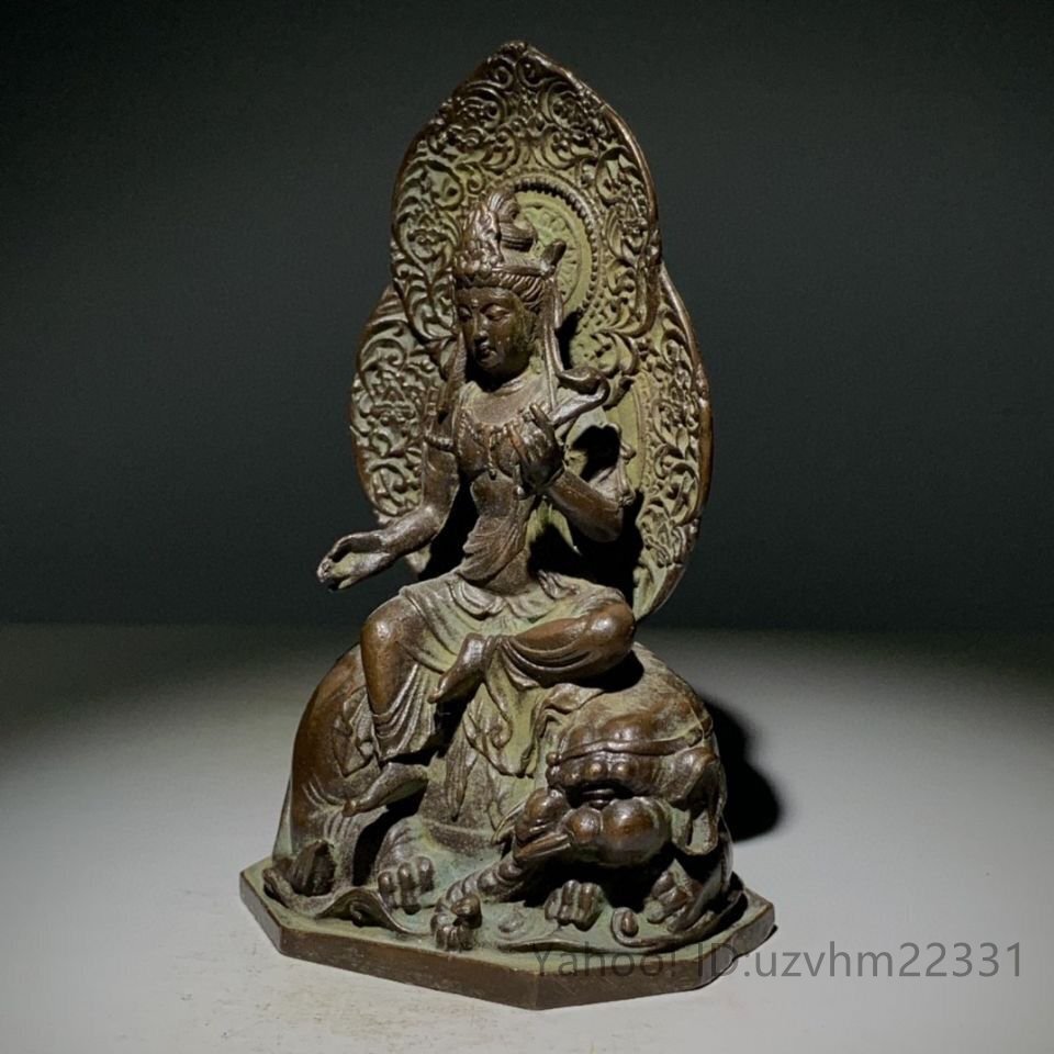 極細工 仏教古美術 銅器 仏像 文殊普 賢菩薩 の家仏堂に 置物を奉納する 中国古 玩供養品 古銅 銅製 装飾 置物 収蔵 コレクション_画像6