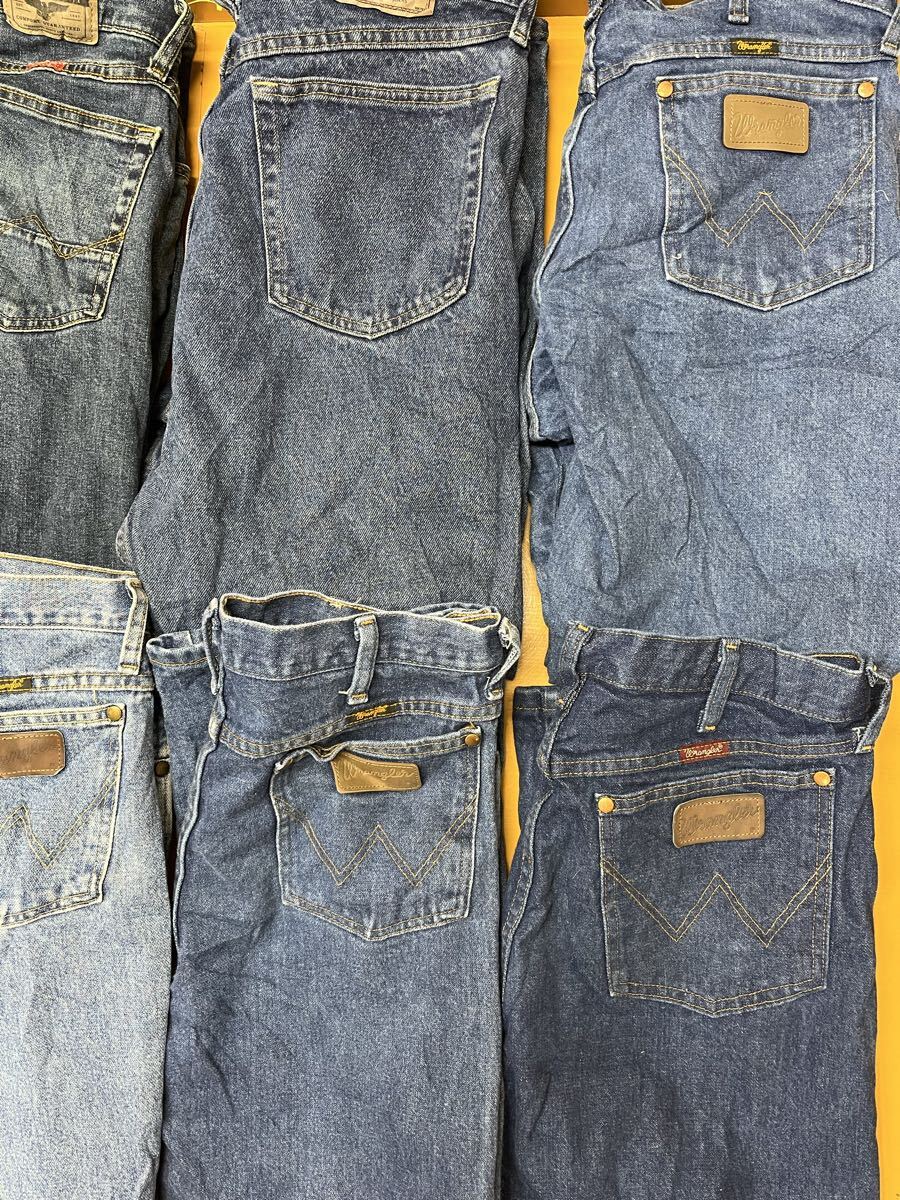 USA古着卸 ラングラー デニム パンツ Ｗ32 8本セット まとめ売り 1円スタート 卸売り アメリカ古着 ボトムス Gパン ジーンズ_画像2
