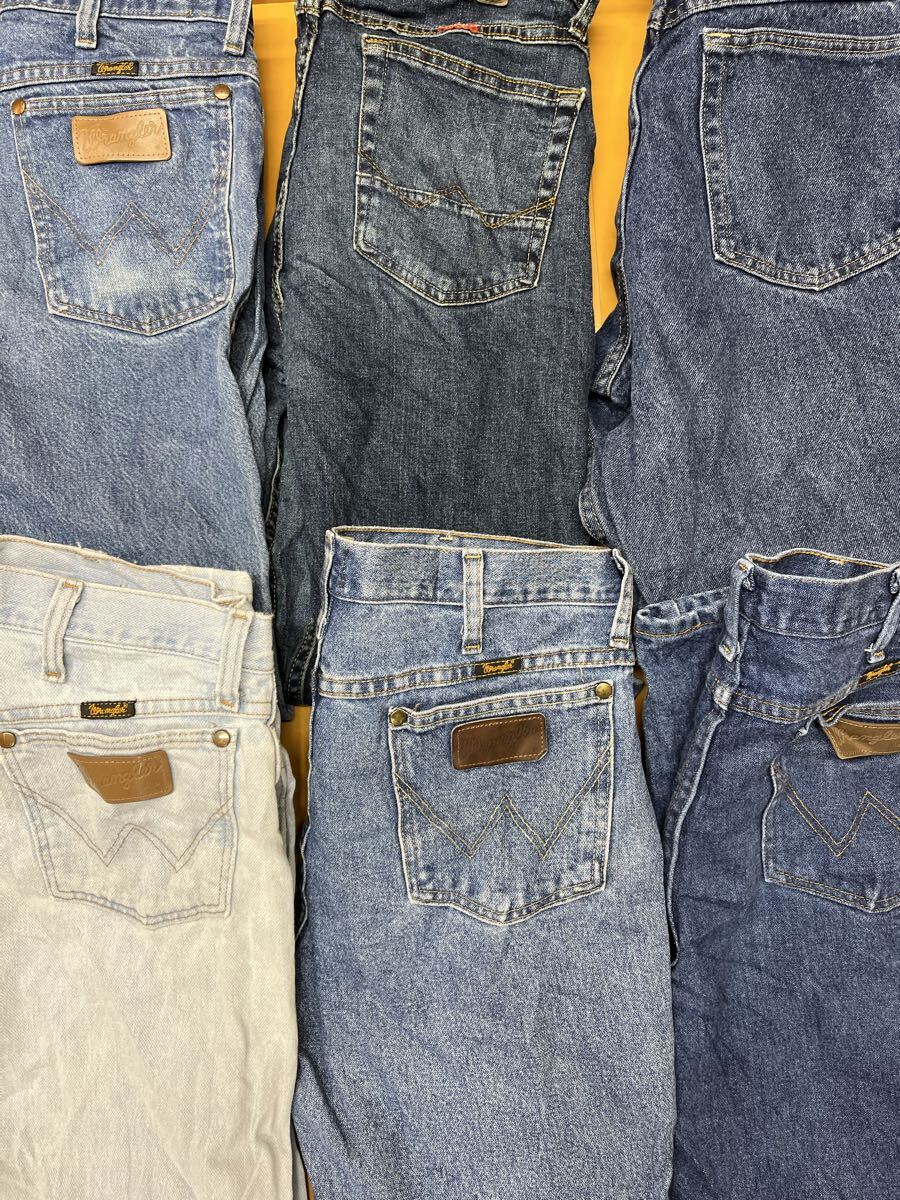  USA古着卸 ラングラー デニム パンツ Ｗ32 8本セット まとめ売り 1円スタート 卸売り アメリカ古着 ボトムス Gパン ジーンズ_画像3