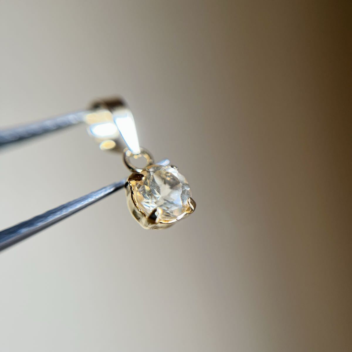 K18 希少　天然インペリアルトパーズ　 ペンダントトップ　レア　ラウンド_画像4