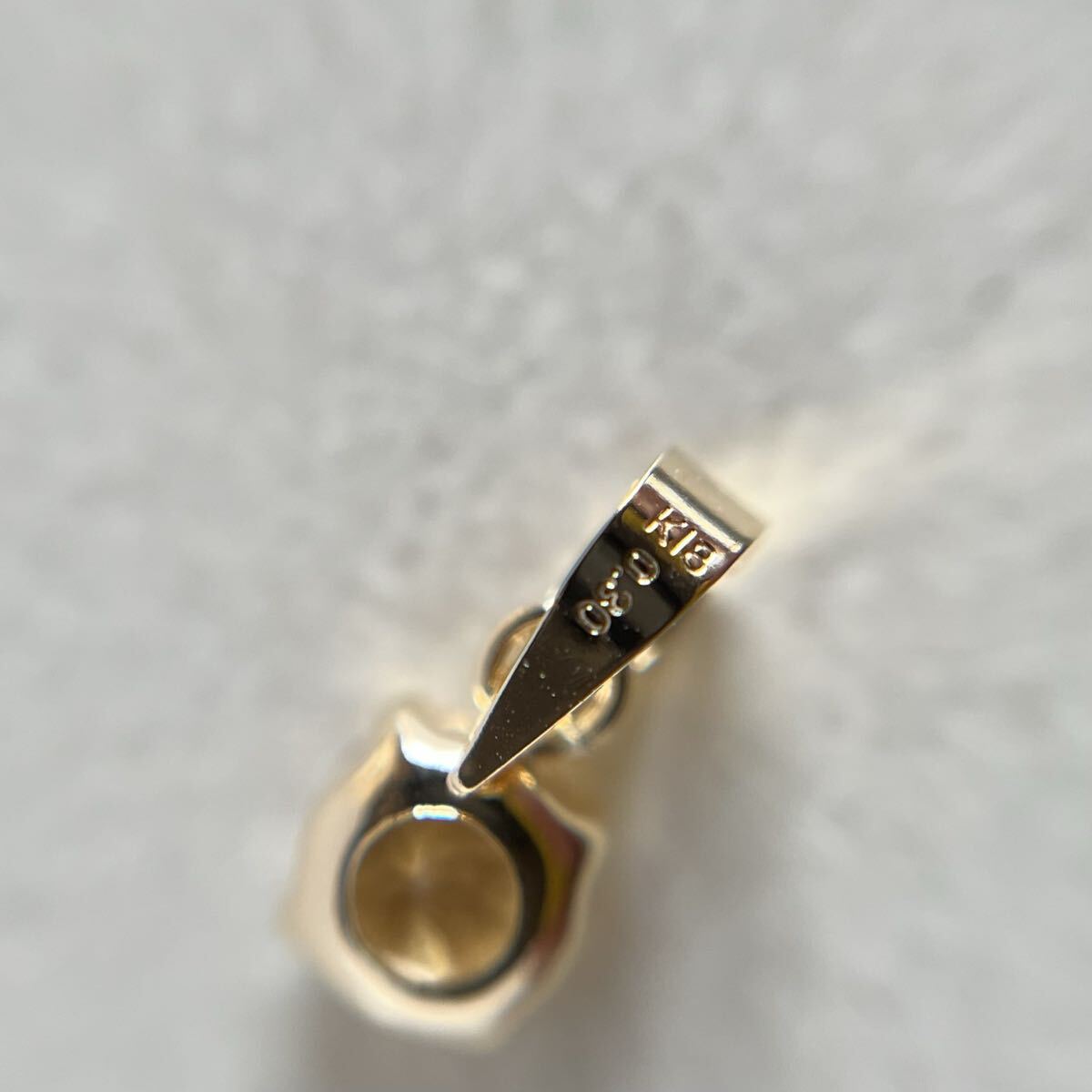 K18 希少　天然インペリアルトパーズ　 ペンダントトップ　レア　ラウンド_画像7