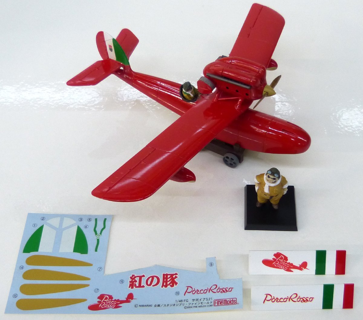 ☆完成品 プラモデル ファインモールド 紅の豚 SAVOIA S.21 1/48 サボイア S.21 試作戦闘飛行機 USED品☆_画像1