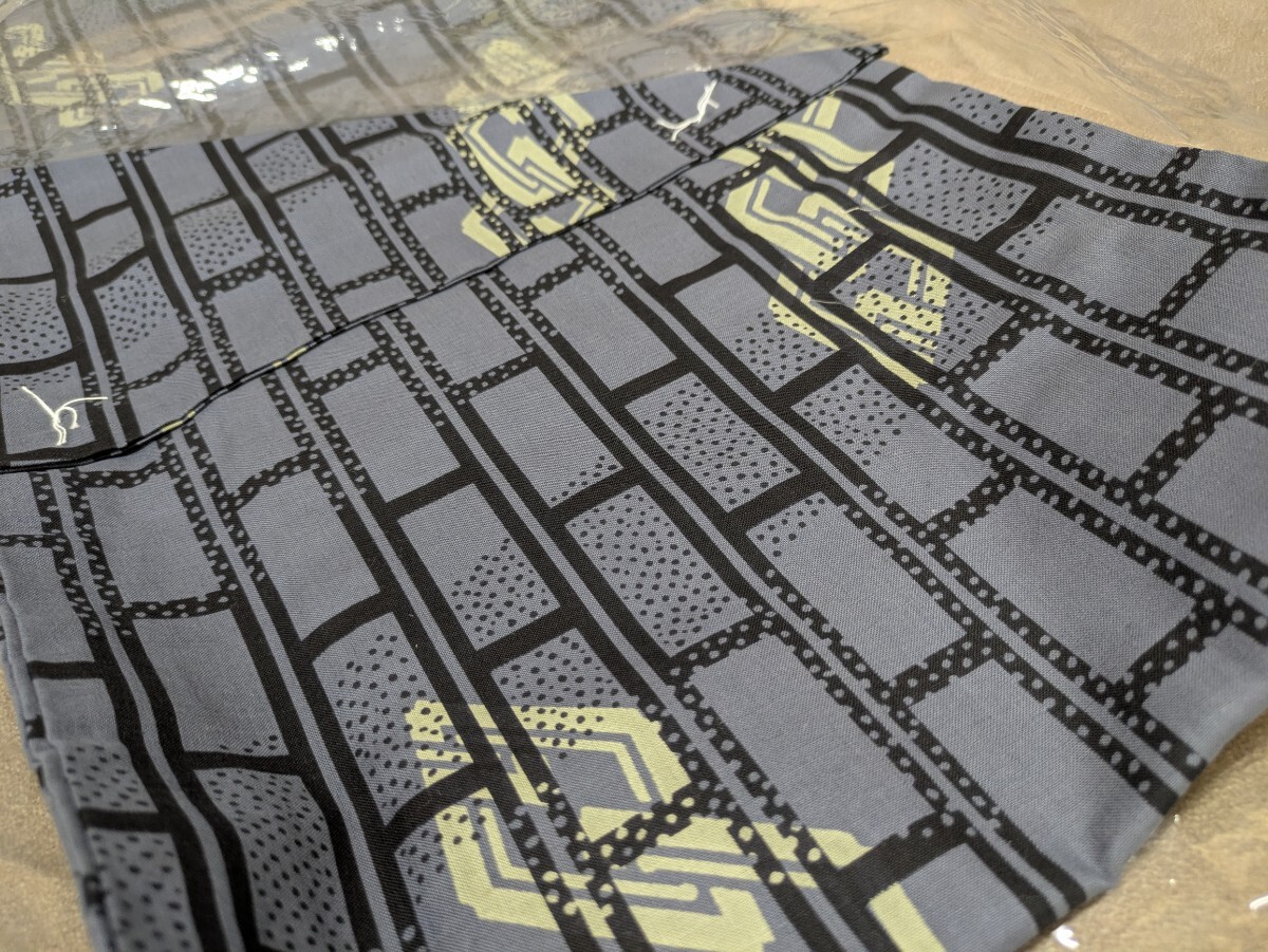 男浴衣 ゆかた メンズ 紳士 未使用品 御誂 高級手染 千晃 CHIKOU 身丈140cm 裄丈68cm 袖丈49cm 綿100％ 夏祭り 和柄 レトロ柄 鎖 生地_画像7